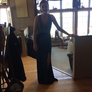 Navy blue prom dress